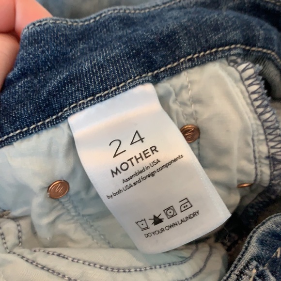 MOTHER Dark Wash Ripped Jeans - Picture 6 of 8